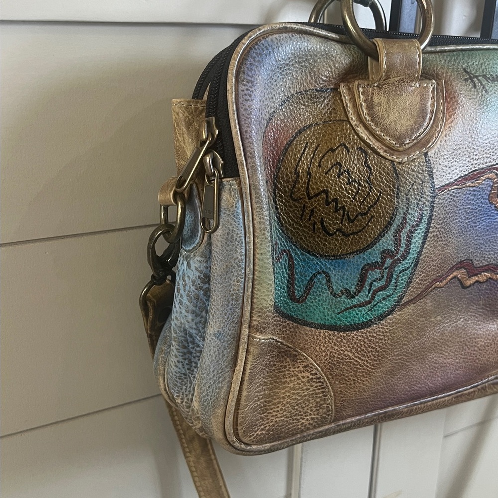 Anuschka Multicolor Hand-Painted Artesian Geometr… - image 2